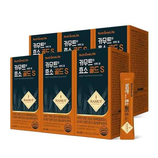 뉴트리원 카무트 브랜드 밀 효소 골드 S, 30포, 6개