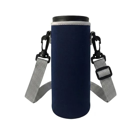 펠트 무지 텀블러 보틀 물병가방, 네이비, 550ml, 1개