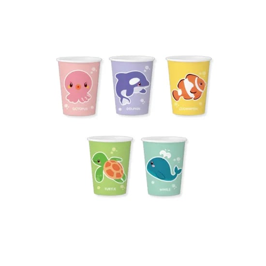 이지앤 바다동물종이컵, 184ml, 50개입, 2세트