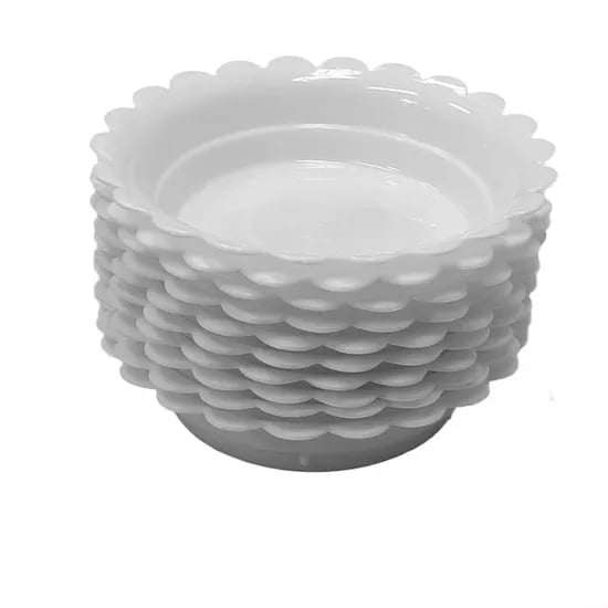 남영플라스틱 해바라기 화분받침 6호, 백색, 17.5cm, 10개