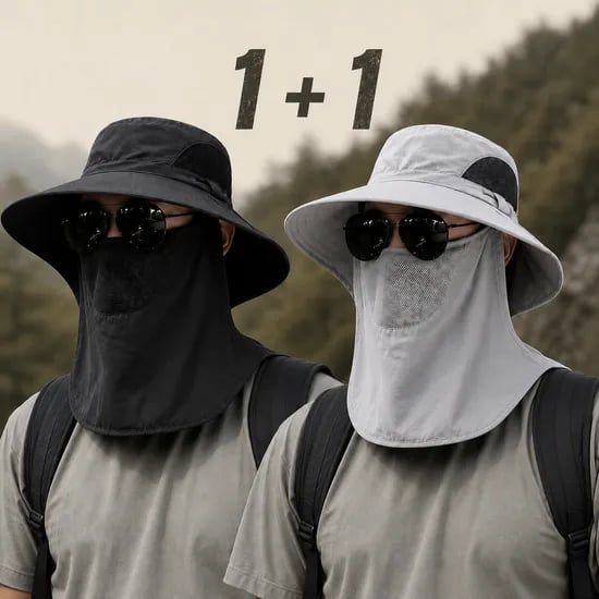 모엔 자외선차단 등산모자, 블랙+블랙, FREE, 2개