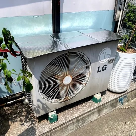 에어컨 실외기 차광막 절전커버