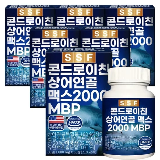 순수식품 콘드로이친 상어연골 맥스 2000 MBP 60정 6개