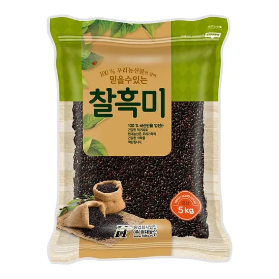 현대농산 국내산 찰흑미 검정쌀, 5kg, 1개