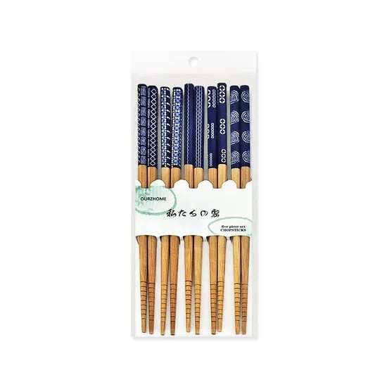 일본식 대나무 젓가락 세트, 블루, 5P, 1개