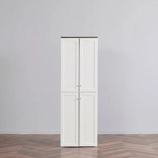 꿀이지 AG121 키큰 1800 양문 수납장, 아이보리멀바우, 1개