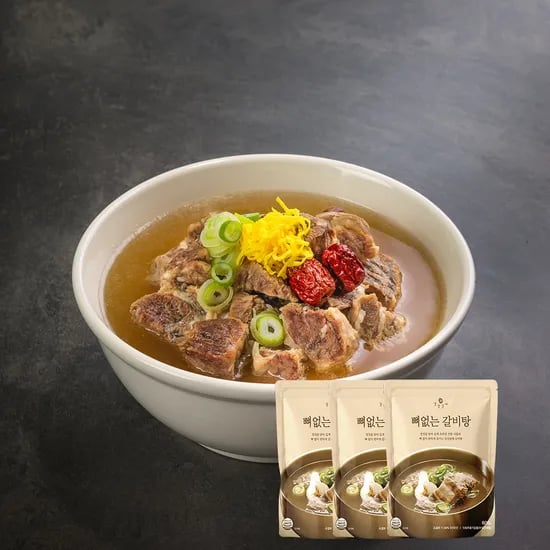 강강술래 뼈없는 갈비탕, 600g, 3개