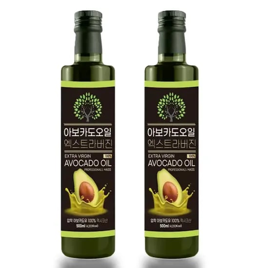 엑스트라버진 저온압착 아보카도 오일, 500ml, 2개