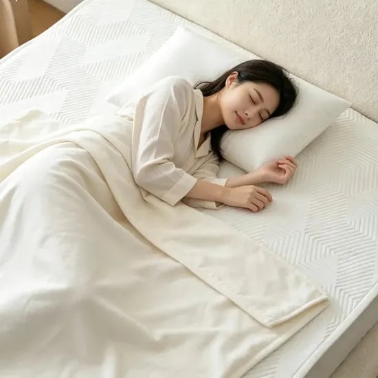 휴비스 듀라론 Q-MAX 냉감패드, 화이트, 수퍼싱글(110x200cm), 쿨매트