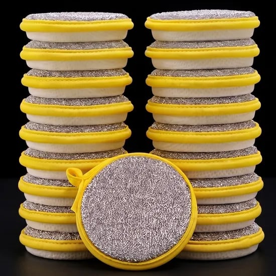양면 스크래치 제로 노랑 두툼 마법수세미, 20개, 1팩