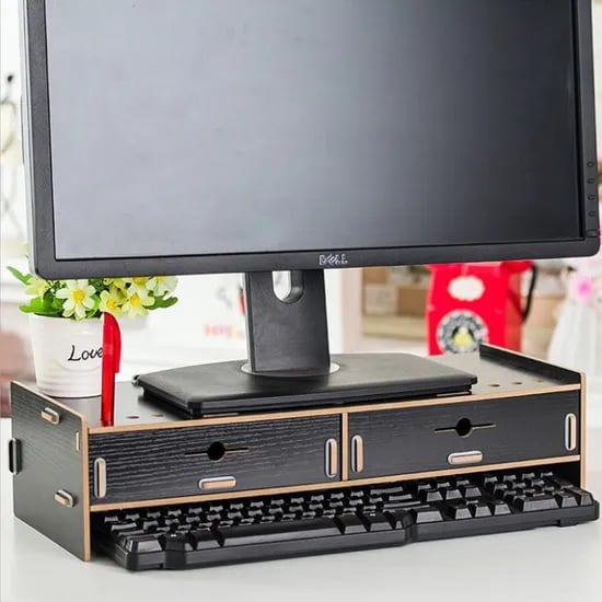 DIY 목아픔방지 모니터받침대, 화이트, 1개