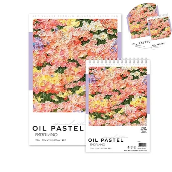 삼원페이퍼 오일파스텔 스케치북 스퀘어 프리미엄, 210x297mm, 15매, 250g