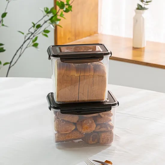 나누담 베이커리 식빵 빵 보관 밀폐용기, 2개, 3L, 1개