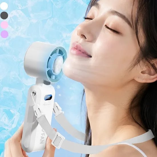 아이스 냉각패드 휴대용 선풍기, 화이트, 1개