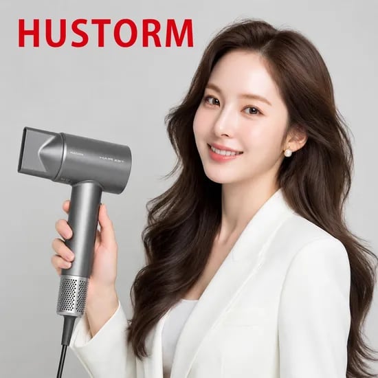 휴스톰 BLDC 헤어드라이어 헤어제트 BLDC-2NG, 그레이, 1개, 드라이기 단품