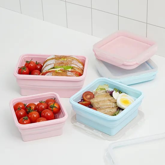 인블룸 접이식 실리콘 밀폐용기, 블루 크림소다, 700ml, 5개세트