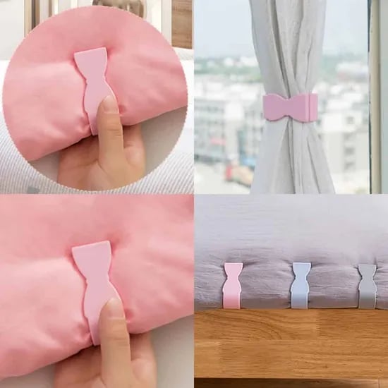 커튼 이불 고정집게, 6P, 그레이, 1개