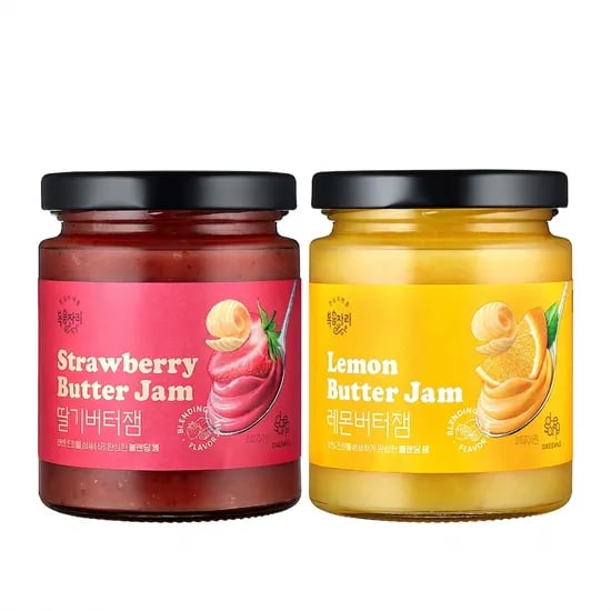 복음자리 딸기버터잼 220g + 레몬버터잼 220g, 냉장, 1개