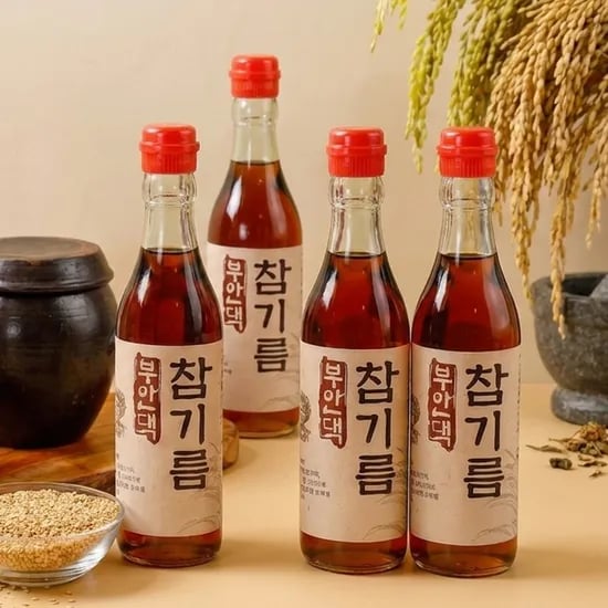 부안댁 진한 참기름, 350ml, 4개