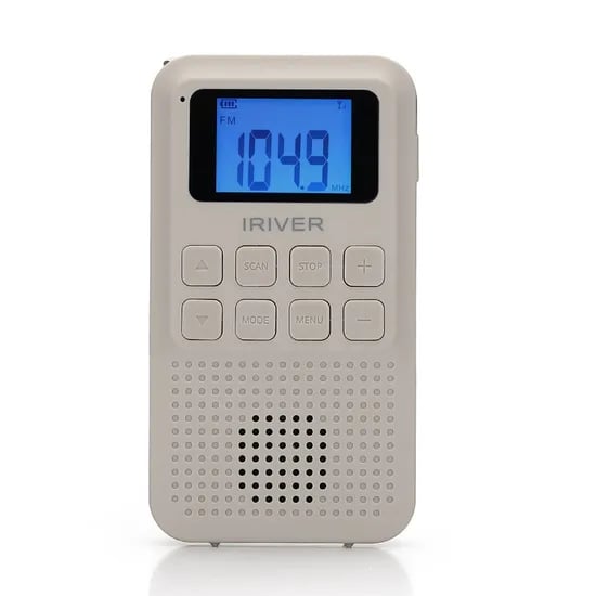 아이리버 휴대용 미니 효도 라디오, IR-7, 베이지, 1개