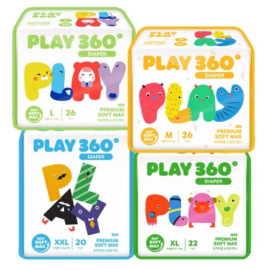한예지 PLAY 360 프리미엄 팬티 기저귀 체험팩, 점보형(2XL), 20개, 남여공용, 6-17kg, 1팩
