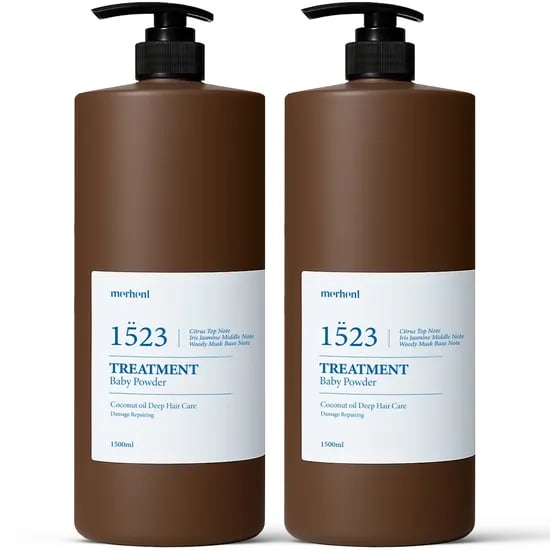 메르헨트 코코넛 대용량 트리트먼트, 베이비파우더향, 1500ml, 2개