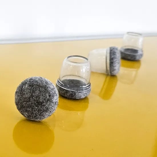 플레르가구 전용 소음방지 도토리 의자발커버 체어슈즈, 그레이, M, 1세트