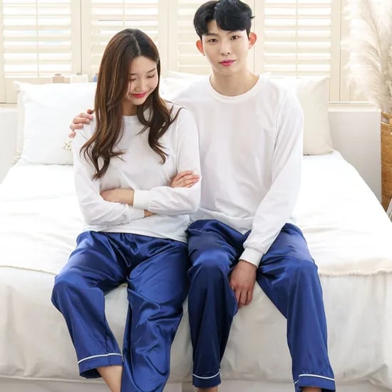 샤무즈 파자마 바지, 네이비, 90, 1개