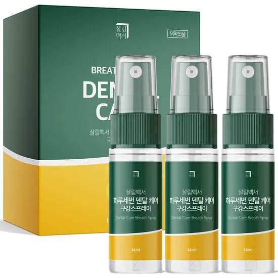 살림백서 하루세번 덴탈 케어 구강 스프레이, 14ml, 3개