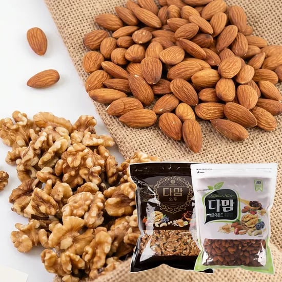 다맘 호두 1kg + 구운아몬드 1kg 세트, 2kg, 1개