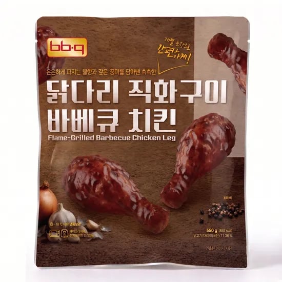 BBQ 닭다리 직화구이 바베큐 치킨, 550g, 2개