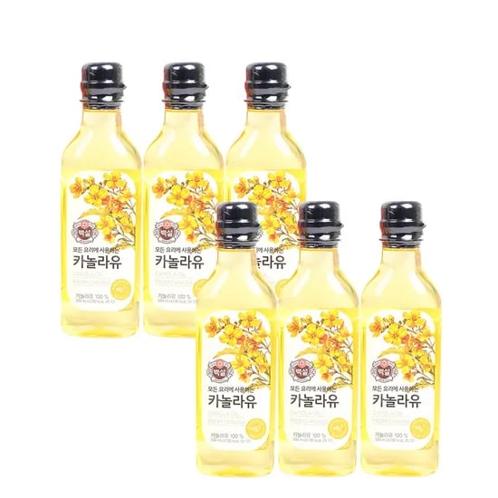 백설 카놀라유, 500ml, 6개