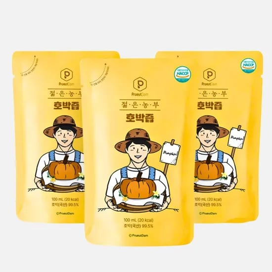 푸릇담 젊은농부 호박즙 100ml 60팩