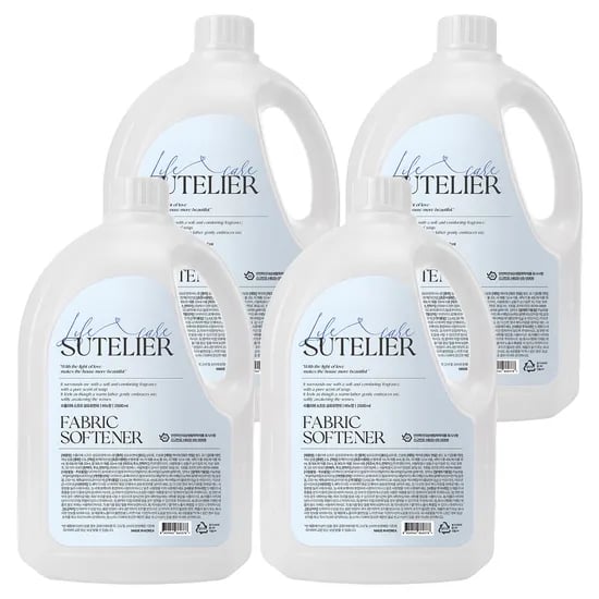 수뜰리에 소프트 섬유유연제 비누향, 2.5L, 4개