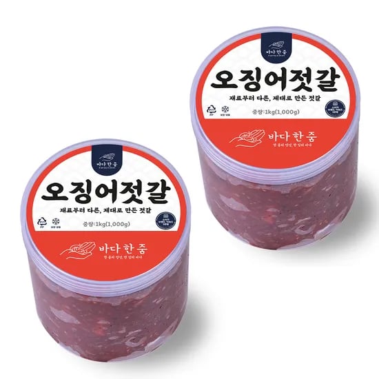 바다한줌 오징어젓갈, 1kg, 2개