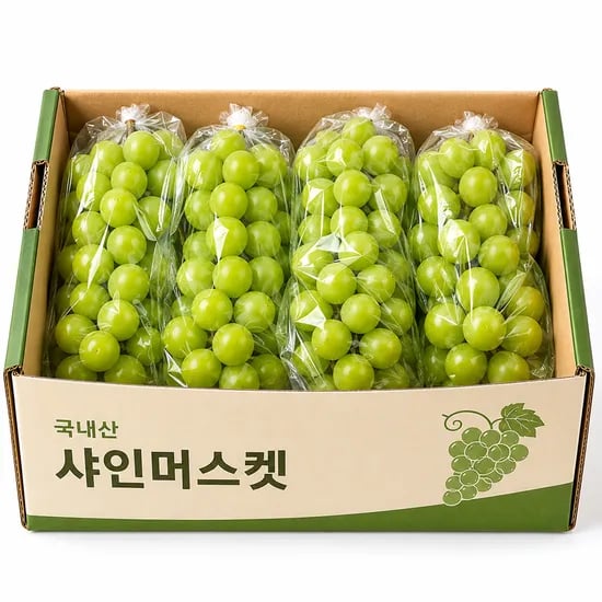 꿀농원 샤인머스캣, 4-6수, 2kg, 1박스