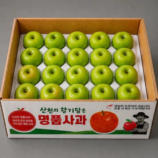 썸머킹 아오리 청사과 고당도선별 5kg 1박스