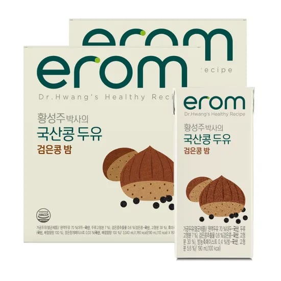 이롬 황성주 국산콩두유 검은콩밤 190ml 32개