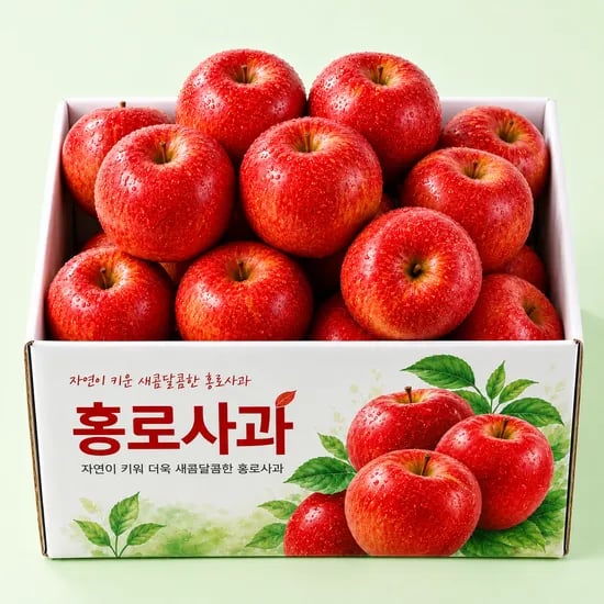 고당도 햇 홍로사과, 고당도선별, 12과내외, 2kg, 1박스