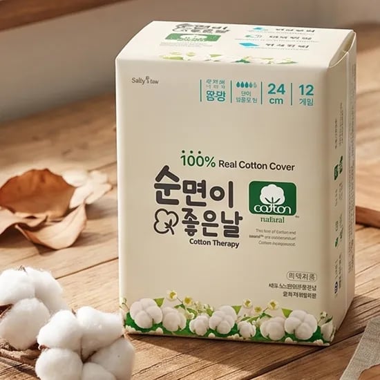 샐리의법칙 순면이 좋은날 생리대, 중형, 12개입, 5팩