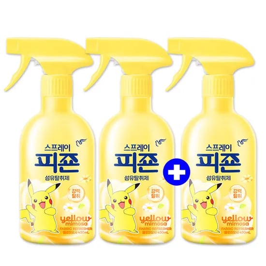 피죤 스프레이 섬유탈취제, 옐로미모사, 430ml, 3개