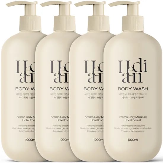 헤디안 아로마 데일리 모이스처 바디워시, 호텔포레스트향, 1L, 4개