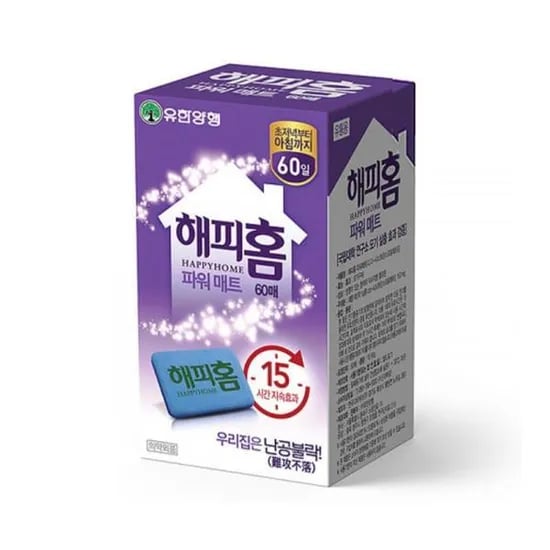 해피홈 모기훈증기 파워 매트 리필 60매입 1개