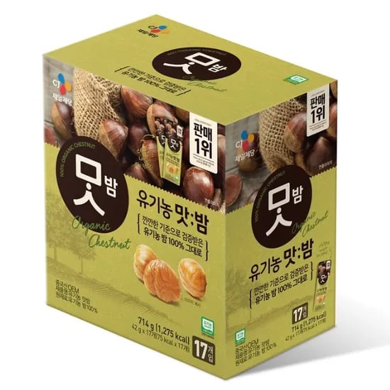 씨제이 유기농 맛밤, 42g, 17개