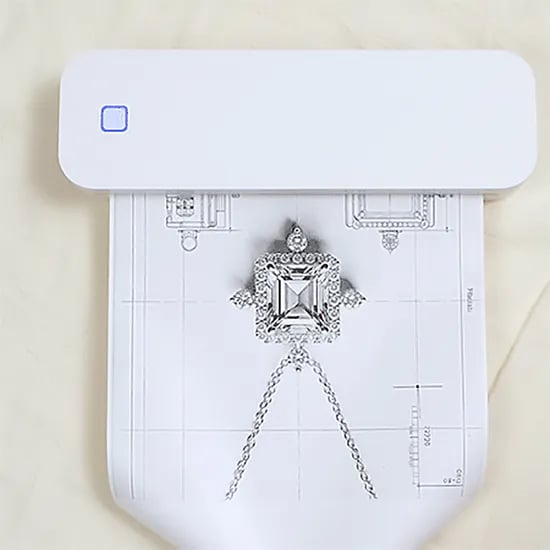 레터치 무선 휴대용 A4 프린터, HM-24-28, 화이트, 1개