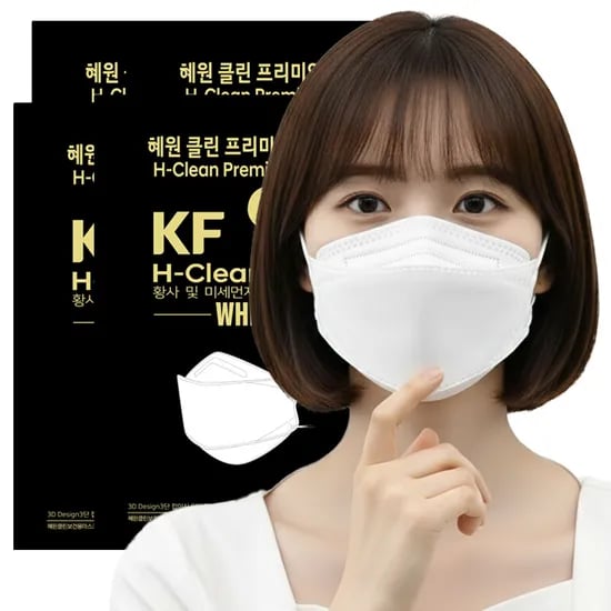 혜원클린 프리미엄 KF94 대형 마스크, 화이트, 100매, 1개