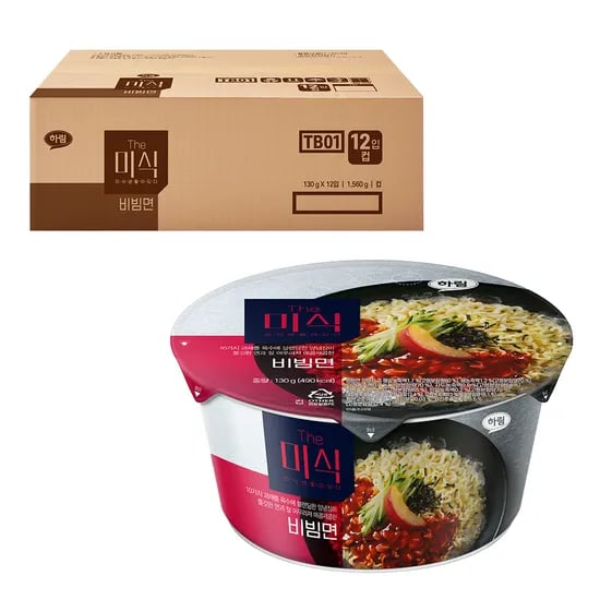 The미식 비빔면 컵, 130g, 12개