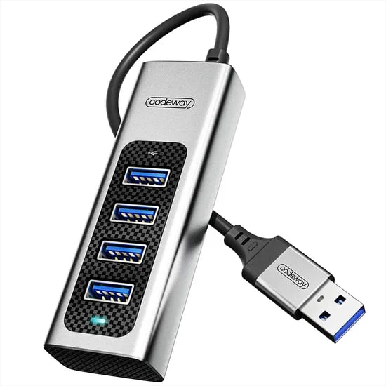 코드웨이 USB 3.0 A타입 멀티허브 4IN1 노트북 USB허브, 그레이, 1개