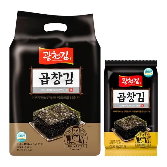 광천김 곱창김 도시락김, 5g, 27개, 1세트