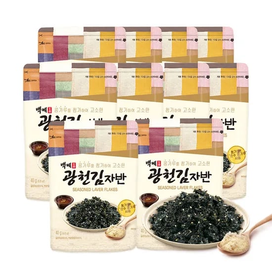 광천김 백제 콩가루 김자반, 40g, 10봉